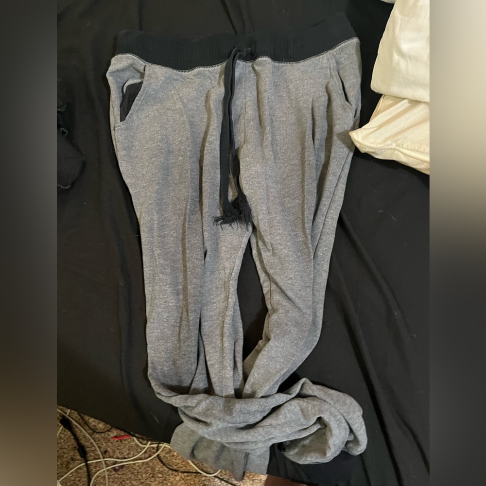 Gray sweatpants